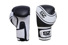 SZ Fighters - Боксови ръкавици естествена кожа Champion - Black