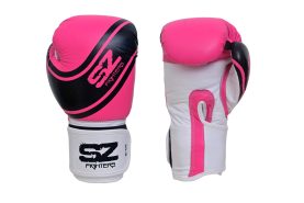 SZ Fighters - Боксови ръкавици естествена кожа Champion - Pink