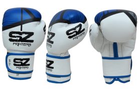 SZ Fighters - Боксови ръкавици естествена кожа Evo Victory - Blue