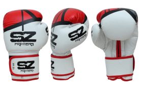 SZ Fighters - Боксови ръкавици естествена кожа Evo Victory - Red