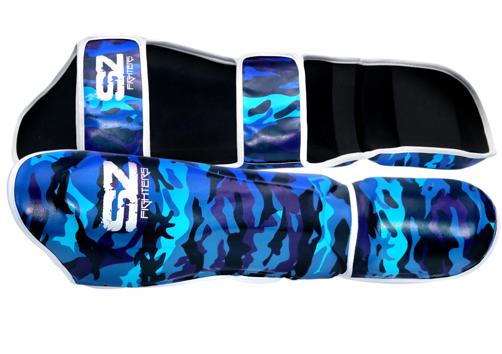 SZ Fighters - Тай Протектори за Крака Camo - Blue - Image 2