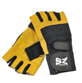 SZ Fighters - Фитнес ръкавици с накитник - Black/Yellow