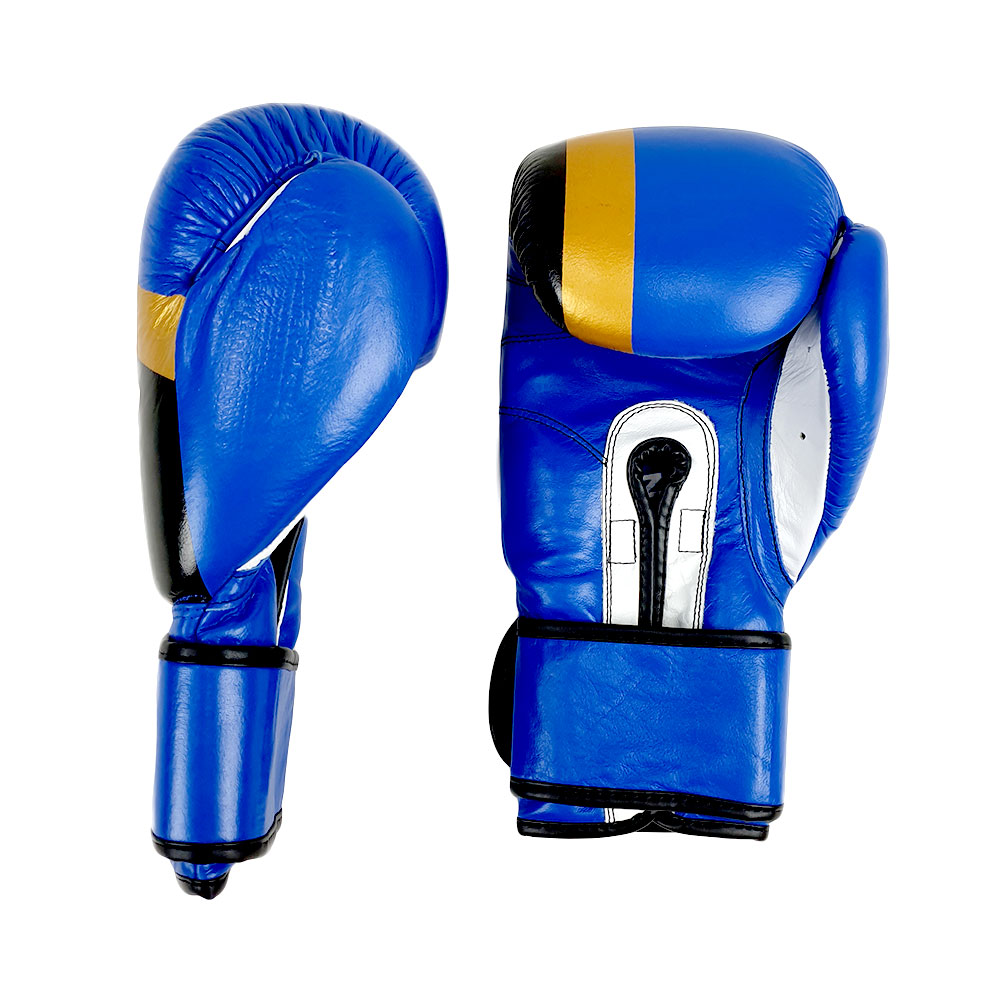 SZ Fighters - Боксови ръкавици естествена кожа - Warrior Blue - Image 2