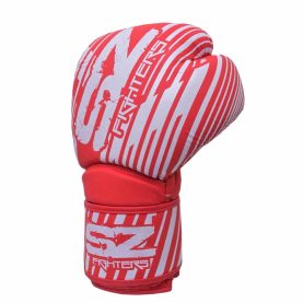 SZ Fighters - Боксови ръкавици естествена кожа - Plasma 2.0 Red - White