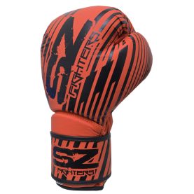 SZ Fighters - Боксови ръкавици естествена кожа - Plasma 2.0 Orange-Black