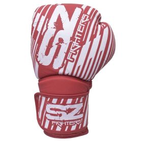 SZ Fighters - Боксови ръкавици естествена кожа - Plasma 2.0  Moroone - White